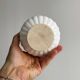 Small white ceramic flowerpot or bowl on foot