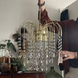 Vintage Italian Cascade 3-Light Chandelier with Tassels