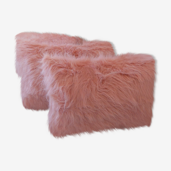 Lot of 3 cushions fur rose