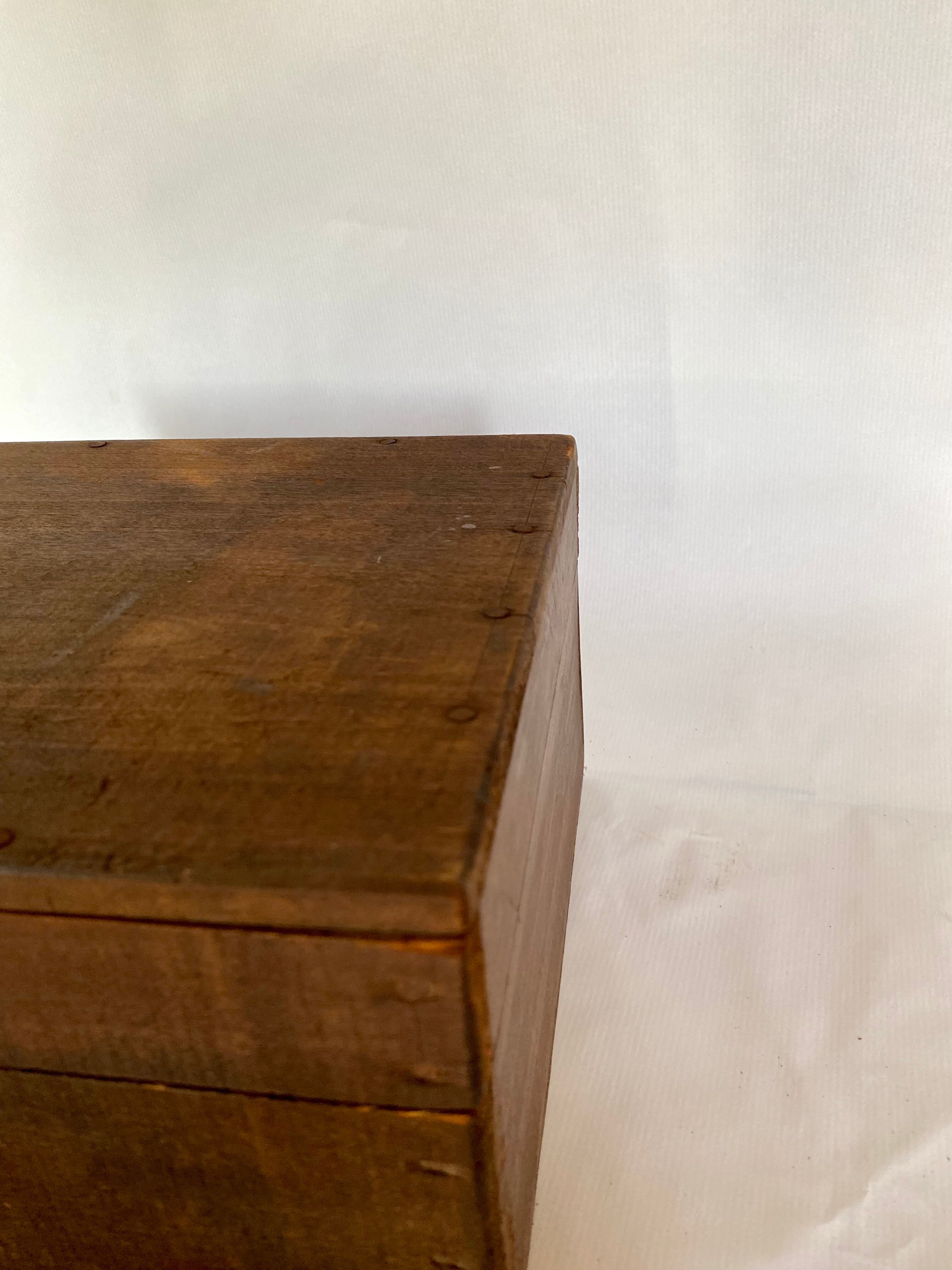 Wooden box closure iron