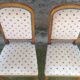Paire de chaises 1930 en hêtre et tissu