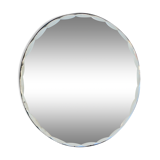Beveled round mirror