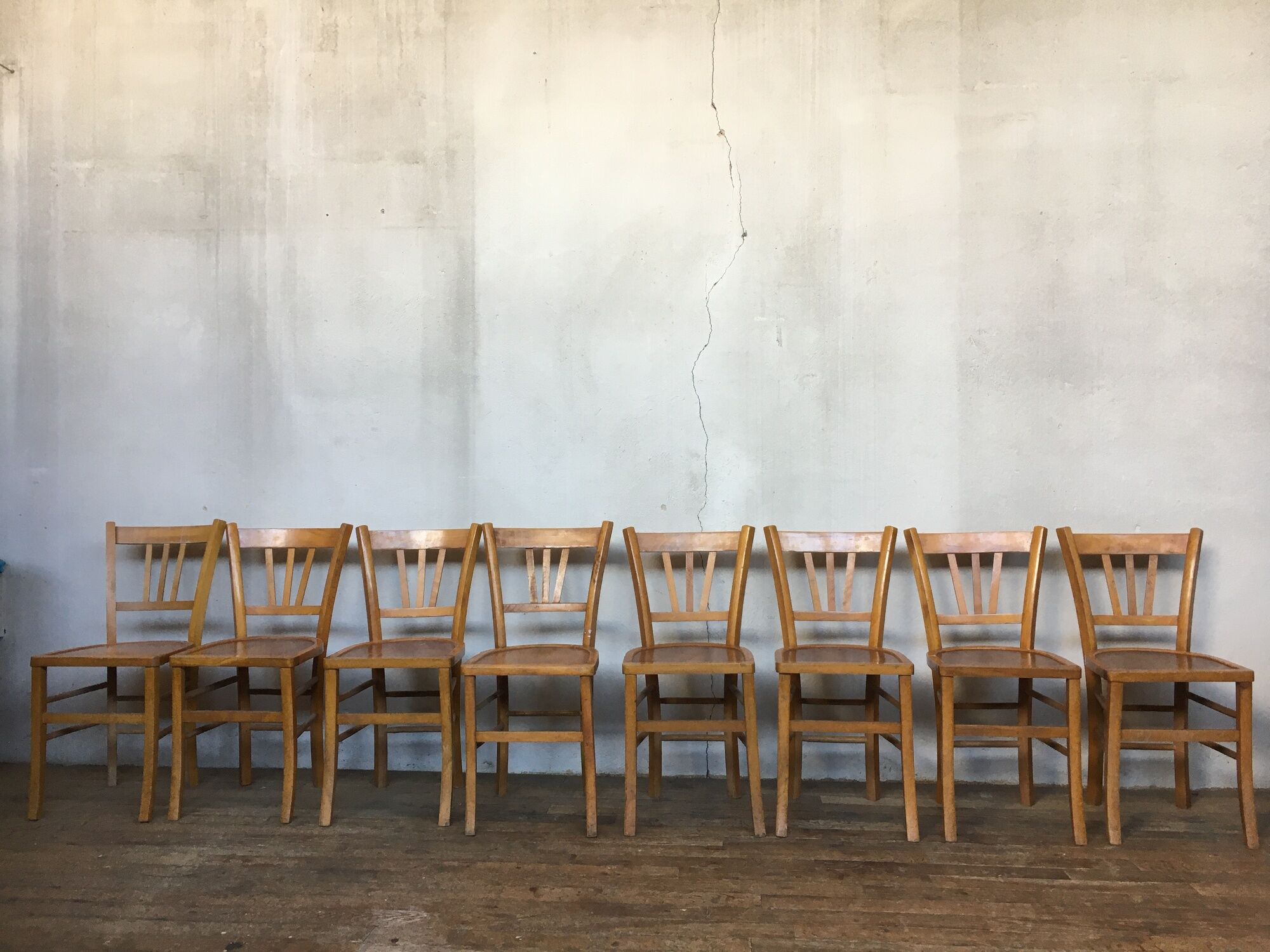 Série de 6 chaises bistrot Baumann troquet brasserie parisienne