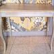 Rectangular coffee table in solid wood, painted and patinated with gold, 1950s