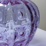 Empoli vase in Alexandrite glass, transitioning from blue to pink, large textured model from the years.