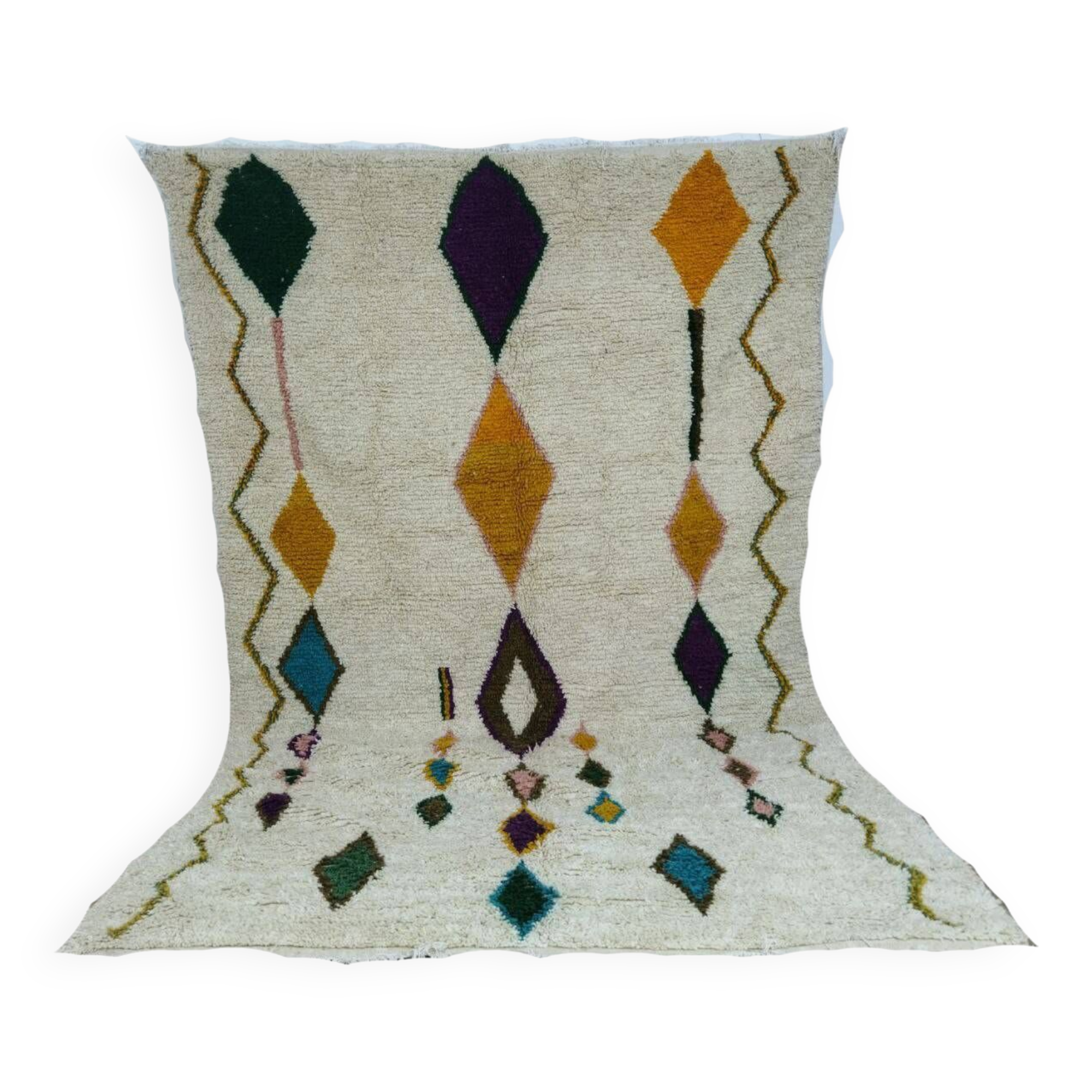 Handmade wool Berber rug 300 X 190 CM