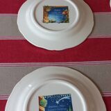 Set of 8 Gien Noël plates