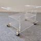 David Lange side table on wheels in plexiglass, France 1970.