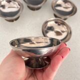 Set of 5 stainless steel fruit or ice cream bowls