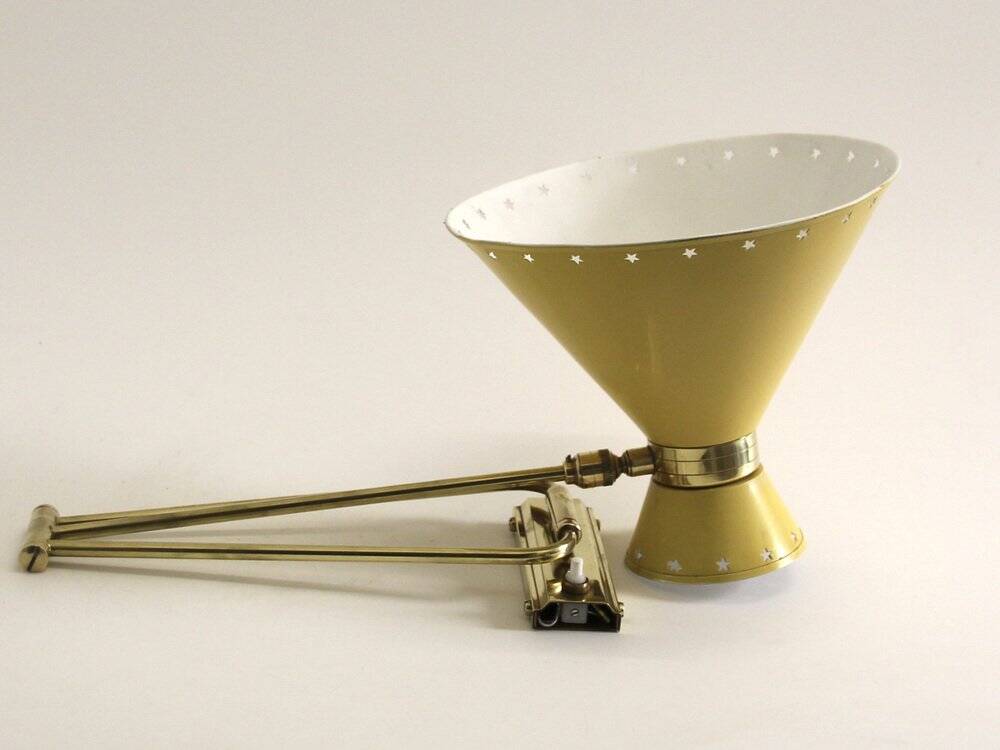 Diabolo wall light, René Mathieu for Maison Lunel, around 1950.