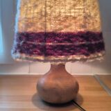 1950s burl wood table lamp