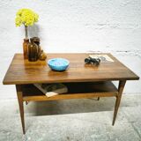 Vintage coffee table double tray