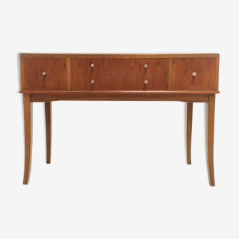 British vintage walnut mid century dressing table