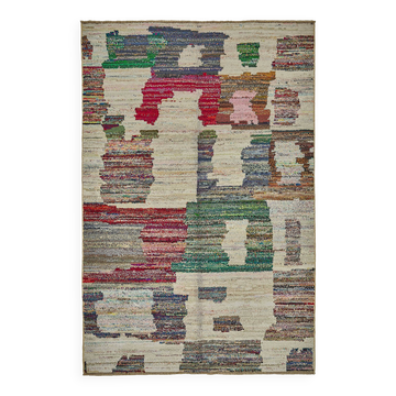 Tapis boho recyclé turc fait main 200 cm x 301 cm