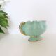 Ceramic planter, mint green, France / Vintage French
