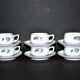 Series of 6 porcelain cups by Rosenthal GERMANY - Lacroix Green Turtle Décor