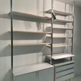 Modular library floor/ceiling buffet & chest of drawers