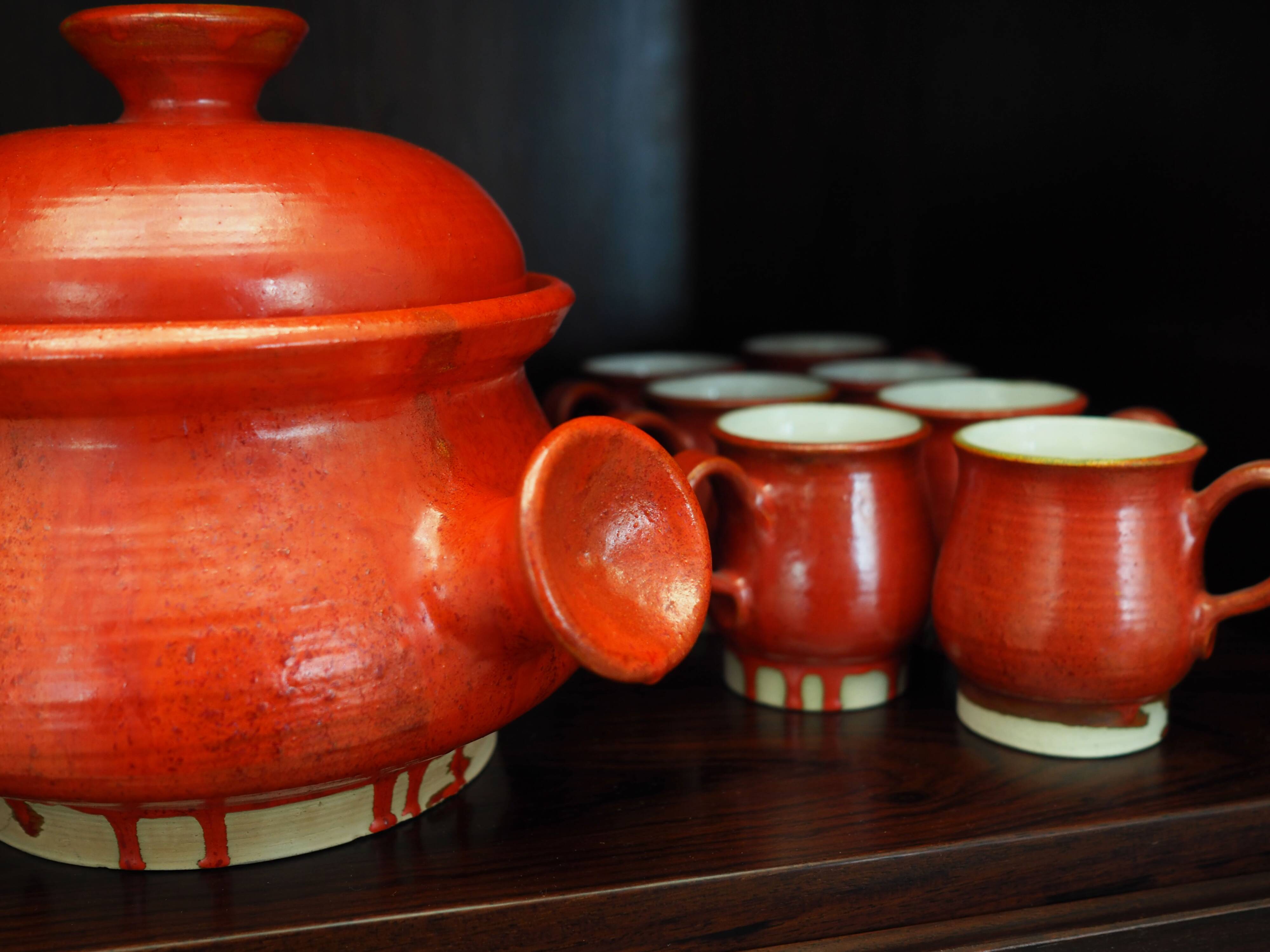 Ceramic punch set, Danish design, 1960s, production: Denmark