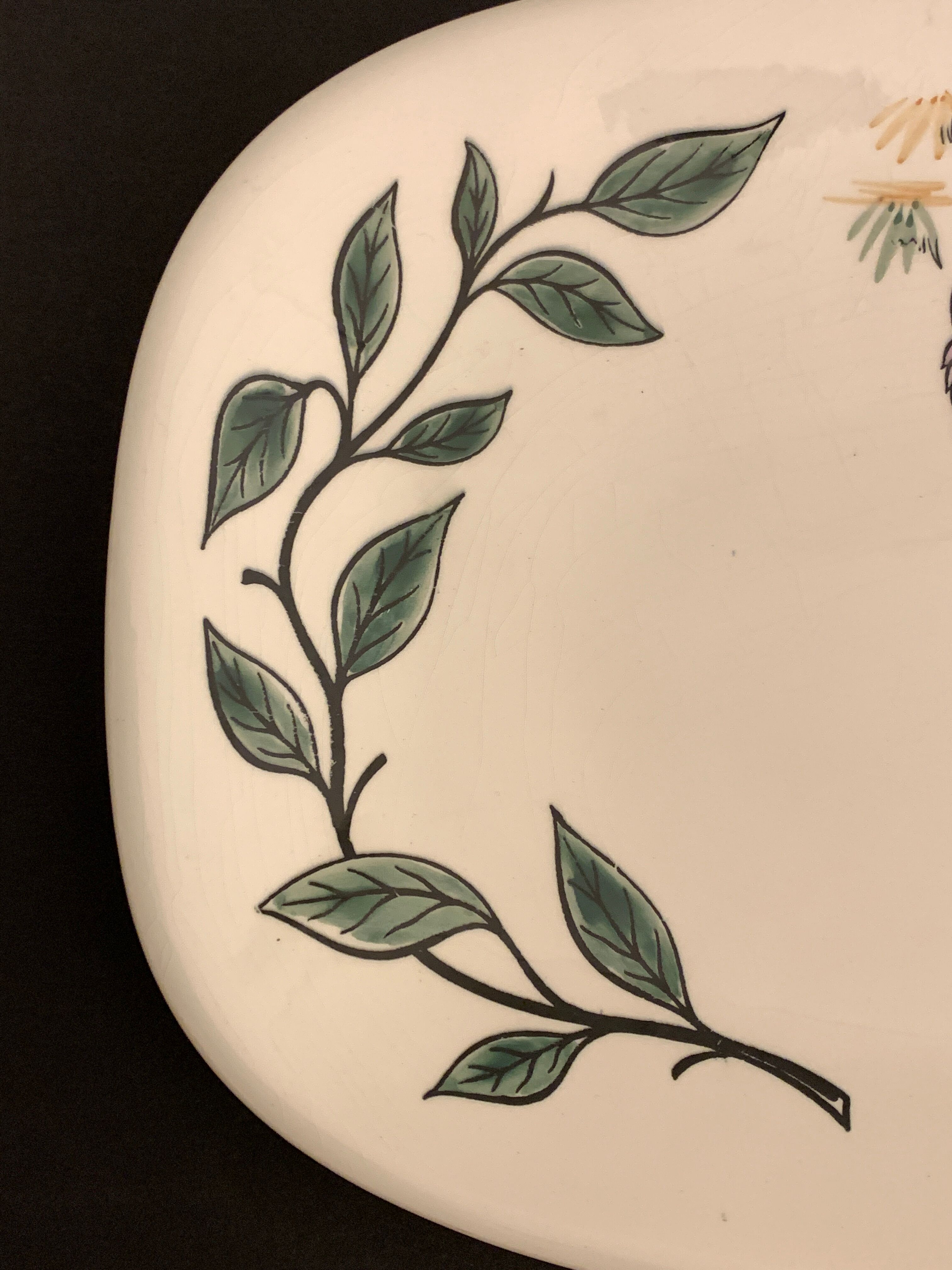 Gien hunting dish decorated with pheasant and duck, 1970