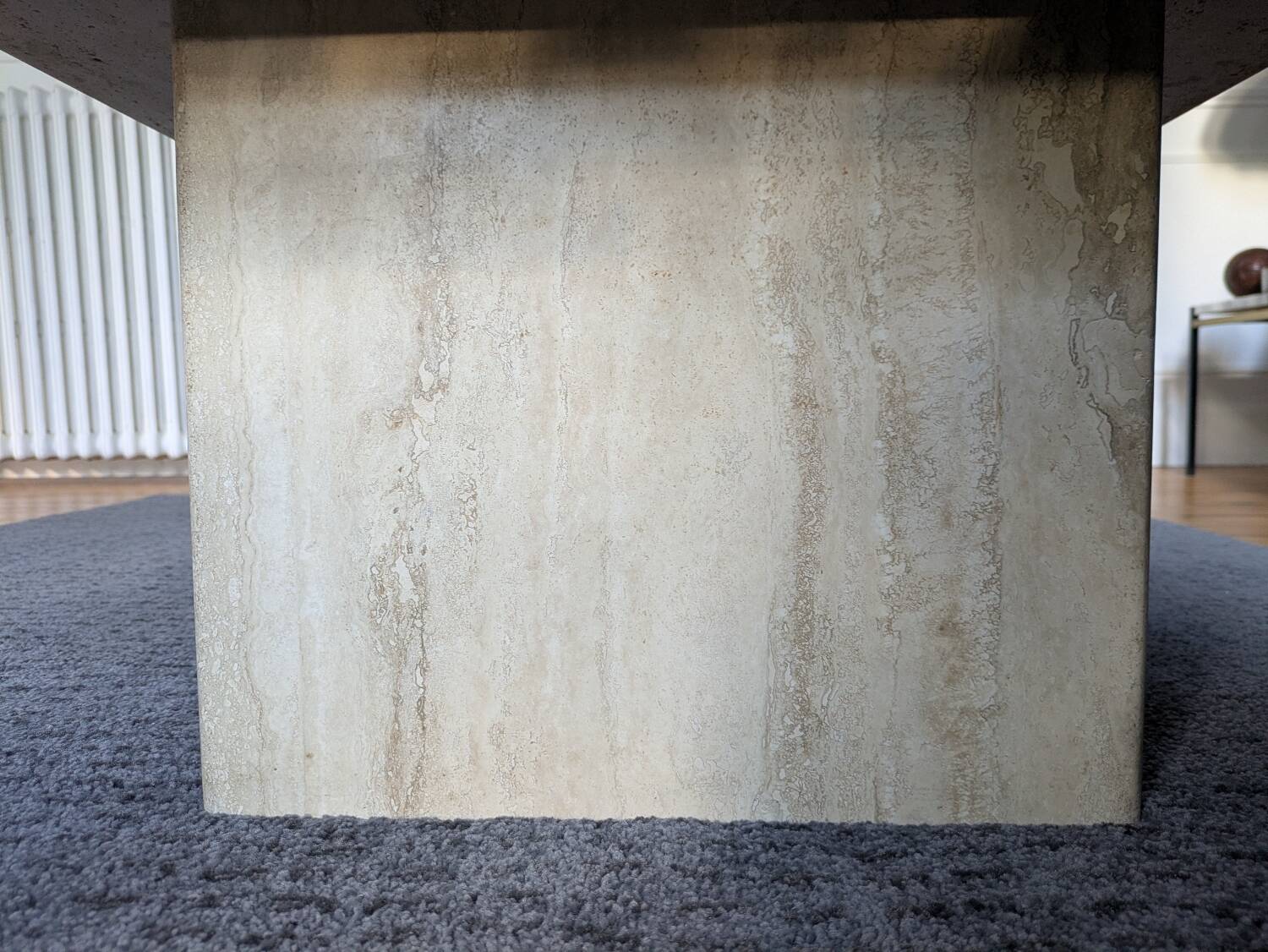 Vintage coffee table in travertine