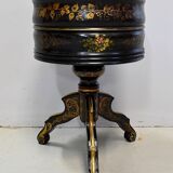 Napoleon III planter in blackened wood and gilded decorations, XIXth century