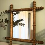 Bamboo wood mirror from the early 20th century.