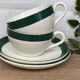 Set of 2 Digoin Sarreguemines cups and saucers