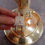 Lampadaire vintage avec base en or