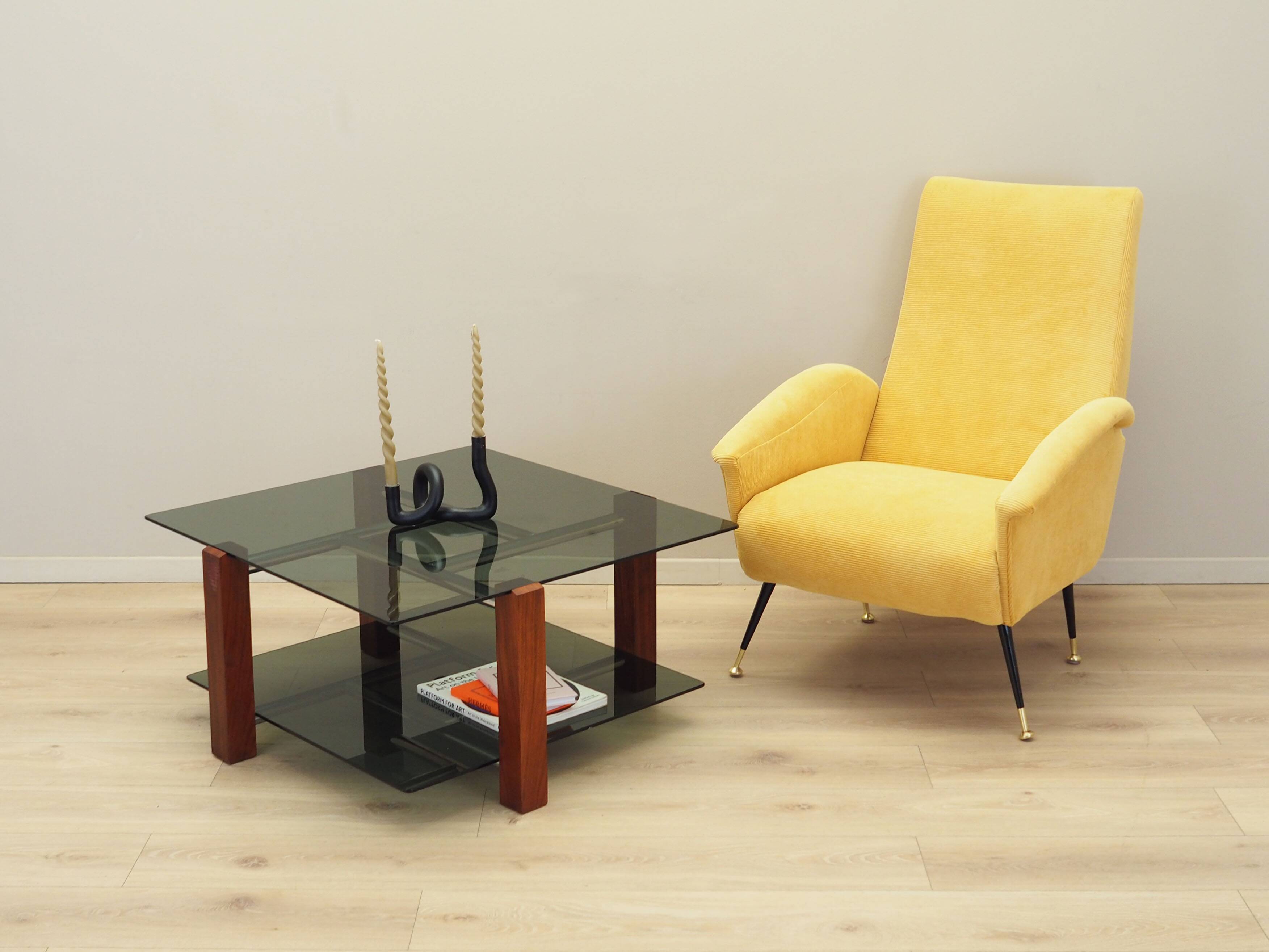 Glass table, Italian design, 1970s, production: Italy