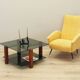 Glass table, Italian design, 1970s, production: Italy