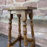 pair of vintage wooden bar stools