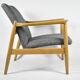 Original restored armchair GFM-64, designer E.Homa, 1960s, grey