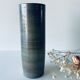 Signed ceramic tubular vase
