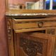 Art Deco solid wood sideboard with mirror and marble top