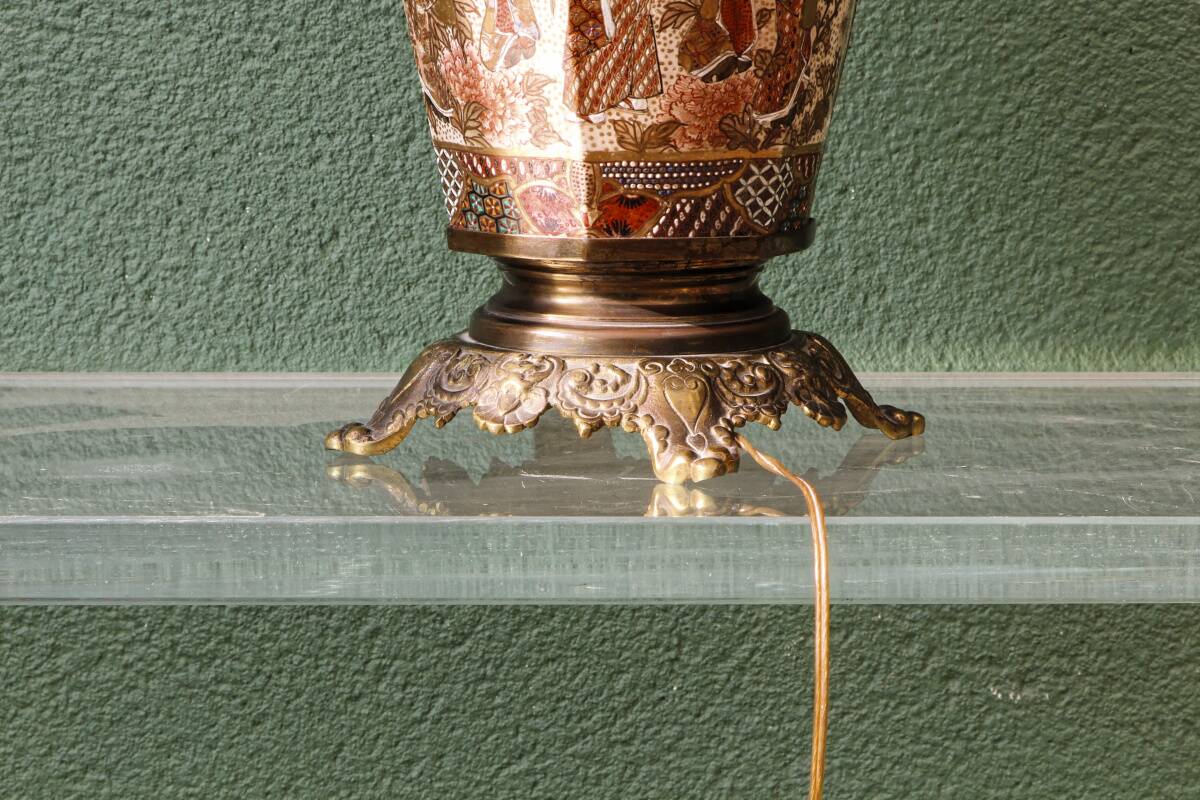 Satsuma ceramic lamp, 19th century