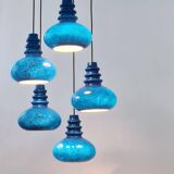 Large cascading glass chandelier design by Peill Putzler, Germany, 1970s.