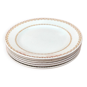 Années 1950 6 assiettes - frise