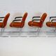 4 "space age" armchairs, chrome steel base