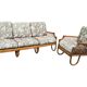 Rattan sofa and armchair from the 70s Italy