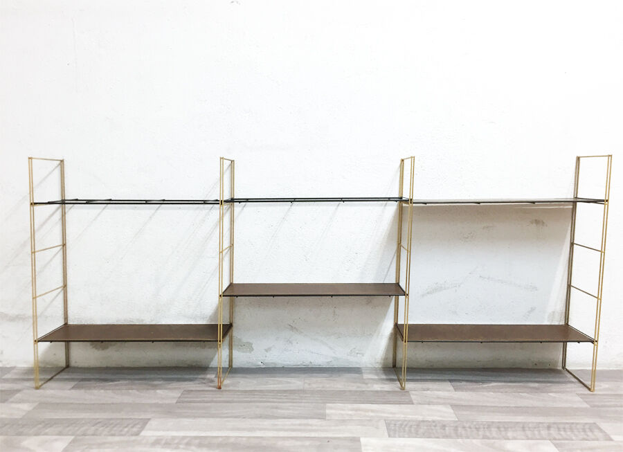 Shelf triple wall string vintage 1960