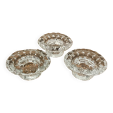 3 crystal candle holders