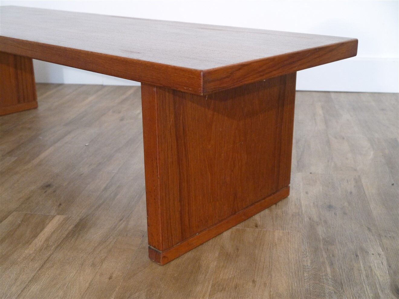 Scandinavian vintage teak bench 1970