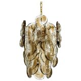 Smoked glass suspension by Murano, Kalmar, Austria, 1970s
