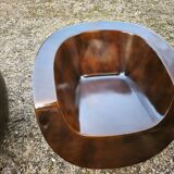 Pair of Moon armchairs in fibreglass