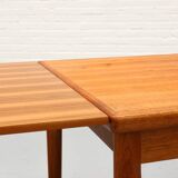 Danish extendable teak dining table by brdr furbo 1960s