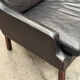 Canapé et 2 fauteuils scandinaves en cuir