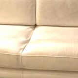 White leather sofa