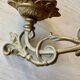 Pair of brass wall candle holders