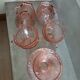 Set of 9 pink Vereco cups