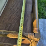 Set of 2 vintage bamboo rattan bedside shelves